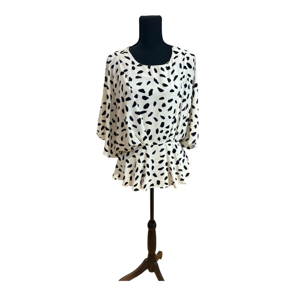 Umgee Black and White Patterned Blouse